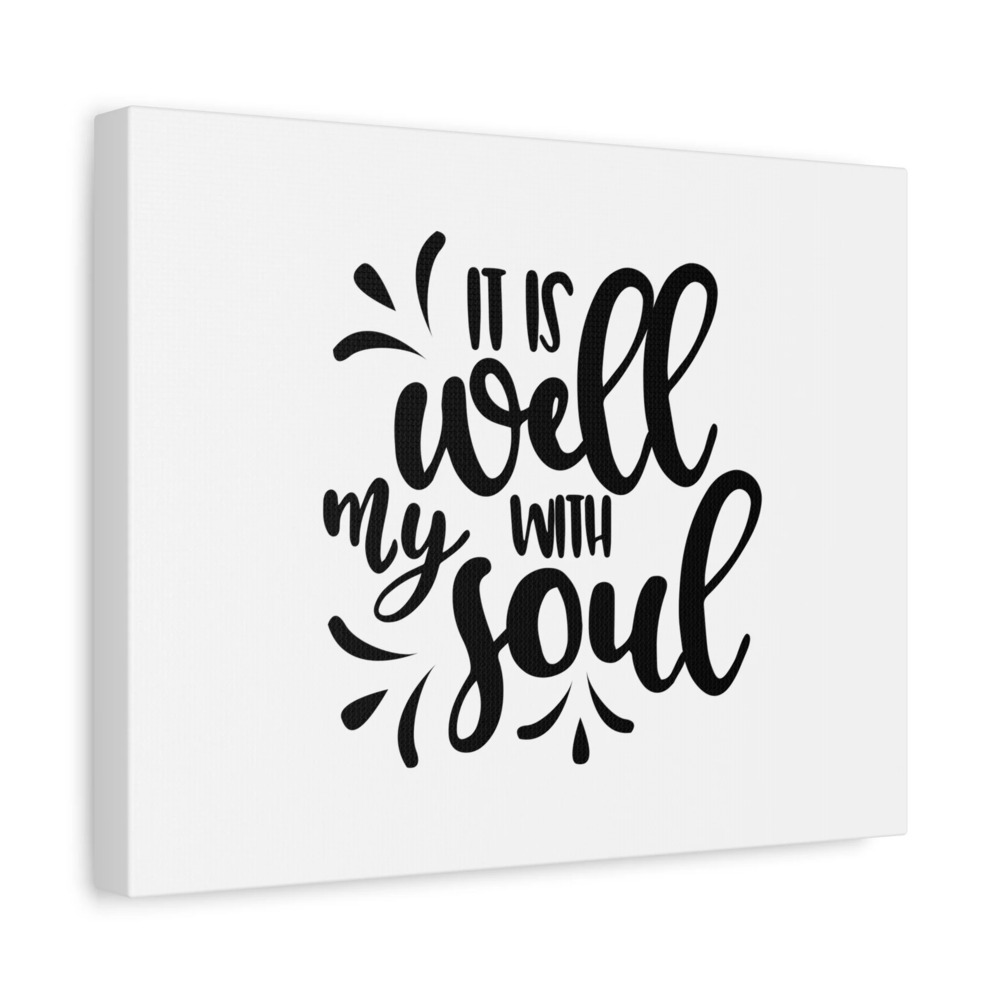 Scripture Canvas Well With My Soul Psalm 42:7 Christian Wall Art Bible Verse